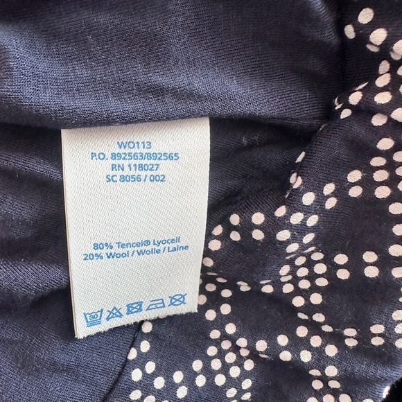 Boden Boatneck Ruched‎ Honeycomb Pattern top size 12 - Picture 4 of 9